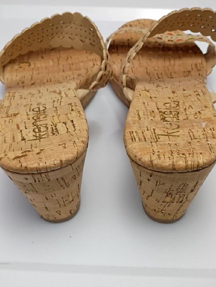 Kensie Women's Tan Cork Slide Sandals With Multicolor Studs - Size 7.5 Nwt — image 4 of 7